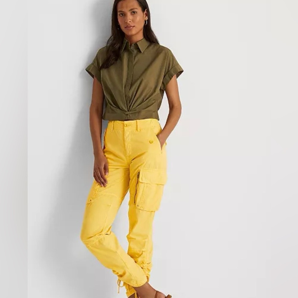 Lauren by Ralph Lauren Yellow Cargo Pants🔥 NWT